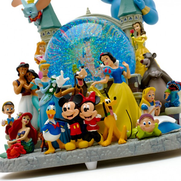 Disneyland Paris Castle Deluxe Musical Snow Globe